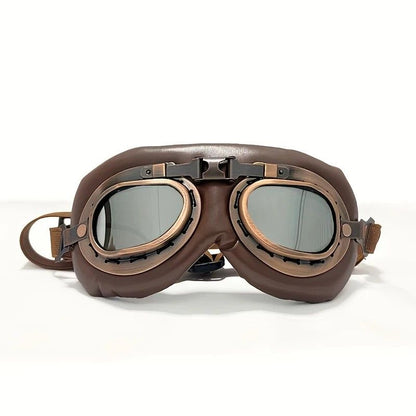 Retro Aviator Dog Goggles | Windproof & UV Protection Adjustable Foldable Sunglasses for Medium-Large V1232-GGHMJ004