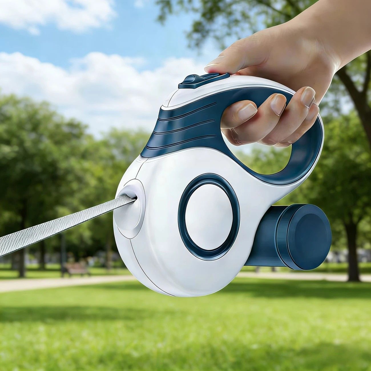 Multi-function Automatic Retractable Pet Leash: High-Strength Anti-Break, One-Click Lock, Comfortable Grip, V1232-GGQYS004