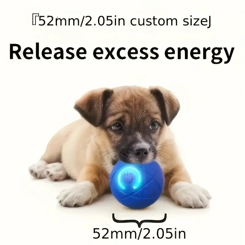 Smart Interactive Rolling Pet Ball - Automatic Self-Moving Cat & Small Dog Toy, Bite-Resistant Rechargeable V1232-GGTTWJQ001