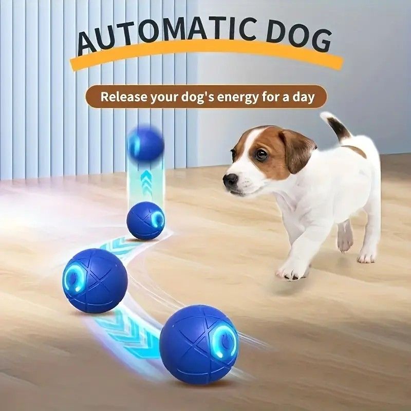 mart Interactive Rolling Pet Ball - Automatic Self-Moving Cat & Small Dog Toy, Bite-Resistant Rechargeable V1232-GGTTWJQ002
