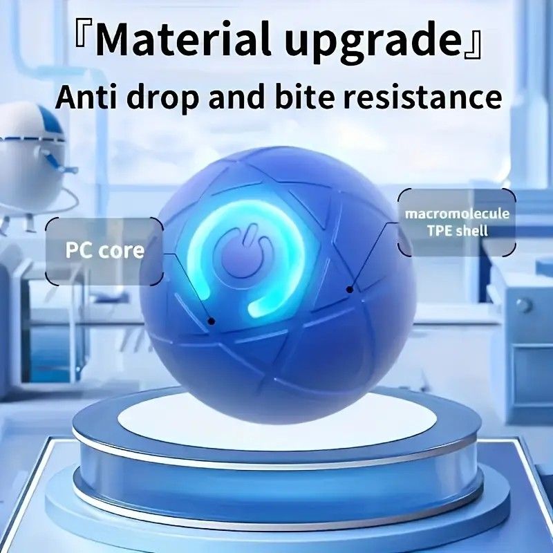 mart Interactive Rolling Pet Ball - Automatic Self-Moving Cat & Small Dog Toy, Bite-Resistant Rechargeable V1232-GGTTWJQ002