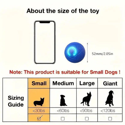 mart Interactive Rolling Pet Ball - Automatic Self-Moving Cat & Small Dog Toy, Bite-Resistant Rechargeable V1232-GGTTWJQ002