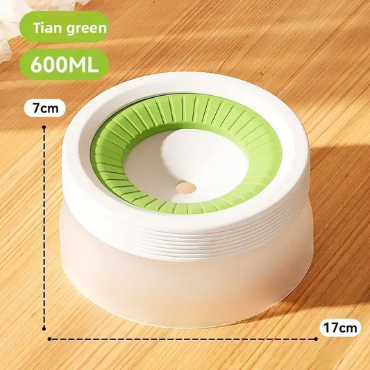 Pet Essential | Splash-Proof Non-Wet Mouth Water Bowl, Dogs and Cats Drink Freely and More Hygienically(Lime V1232-GGXFWSQ-A-001