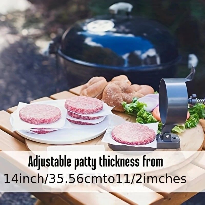 Household Burger Patty Press, Adjustable Thickness, Non-Stick Coating, Makes Perfect Patties Easily V1232-HBRBJ001