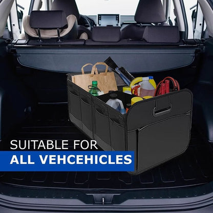 1 Car Trunk Organizer, Automotive Storage, Reinforced Handle, Foldable Multi-Compartment Car Organizer, 600D V1232-HBXSNX001