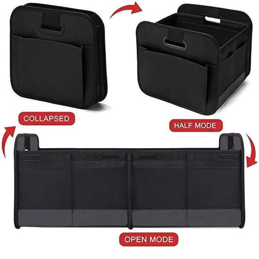 1 Car Trunk Organizer, Automotive Storage, Reinforced Handle, Foldable Multi-Compartment Car Organizer, 600D V1232-HBXSNX004
