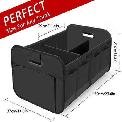 1 Car Trunk Organizer, Automotive Storage, Reinforced Handle, Foldable Multi-Compartment Car Organizer, 600D V1232-HBXSNX004