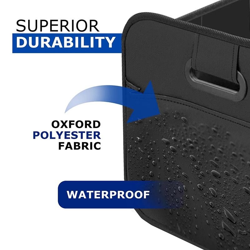 1 Car Trunk Organizer, Automotive Storage, Reinforced Handle, Foldable Multi-Compartment Car Organizer, 600D V1232-HBXSNX004