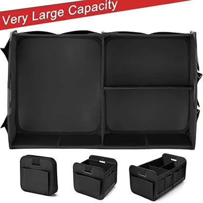 1 Car Trunk Organizer, Automotive Storage, Reinforced Handle, Foldable Multi-Compartment Car Organizer, 600D V1232-HBXSNX005