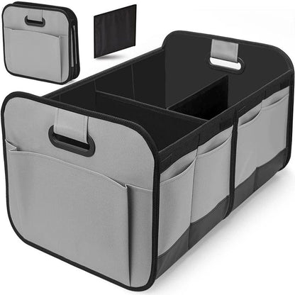 1 Car Trunk Organizer, Automotive Storage, Reinforced Handle, Foldable Multi-Compartment Car Organizer, 600D V1232-HBXSNX005