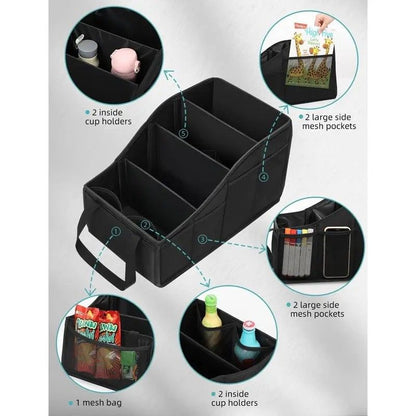 Car Multi-Compartment Organizer: Non-Slip & Spacious, 4-Section Storage for a Tidy Interior V1232-HBXSNX006