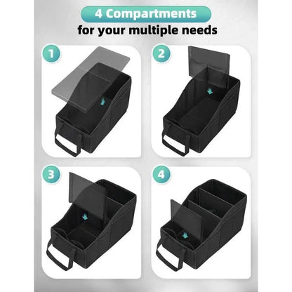 Car Multi-Compartment Organizer: Non-Slip & Spacious, 4-Section Storage for a Tidy Interior V1232-HBXSNX006