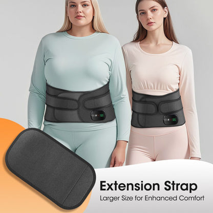 Heated Waist Belt with Vibration Massage - Infrared Heat Therapy, 3 Temp Levels, Rechargeable & Adjustable V1232-HGDRHYD001