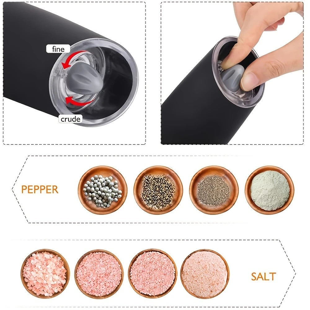 silver Gravity - sensing, grind with tilting -- Intelligent Pepper Grinder, adjust grind fineness freely for V1232-HJYMQ002