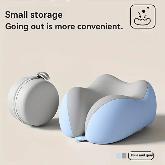 Blue-gray color matching, Travel & Home Neck Pillow - Ergonomic, portable, perfect for sleep. Fits desks, V1232-HJZ002