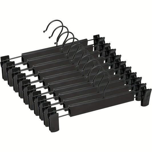 30-Pack Multi-Purpose Adjustable Pant Hangers: Thickened Non-Slip Clips, 360 degrees Rotating Hook, V1232-HJZ008