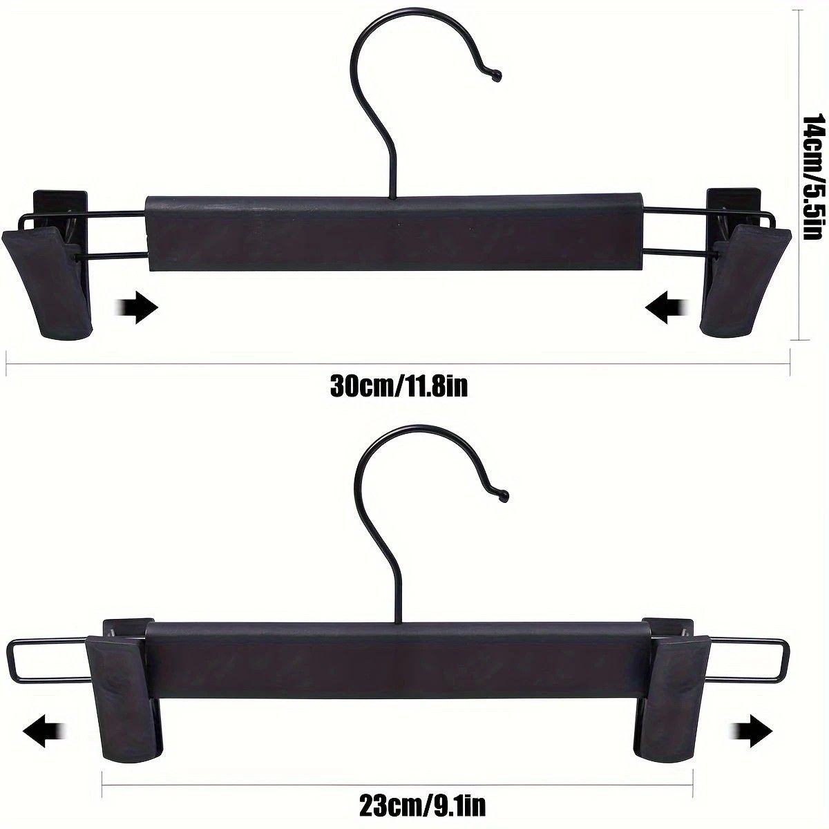 30-Pack Multi-Purpose Adjustable Pant Hangers: Thickened Non-Slip Clips, 360 degrees Rotating Hook, V1232-HJZ008