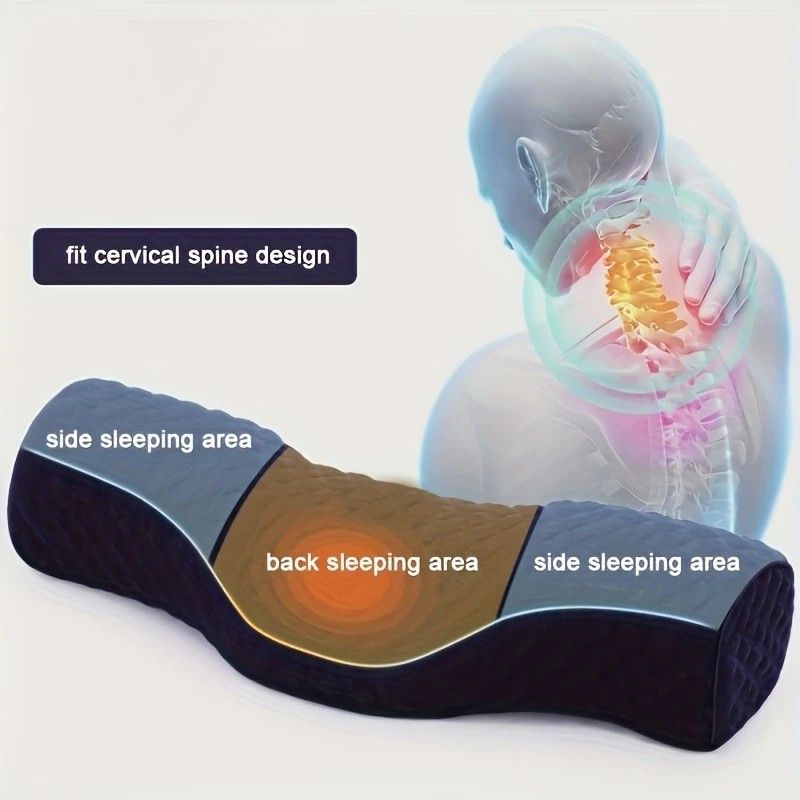 Ergonomic Multi-Purpose Neck Pillow, Memory Foam Support, Breathable and Washable, Versatile Use, Ideal V1232-HJZT001