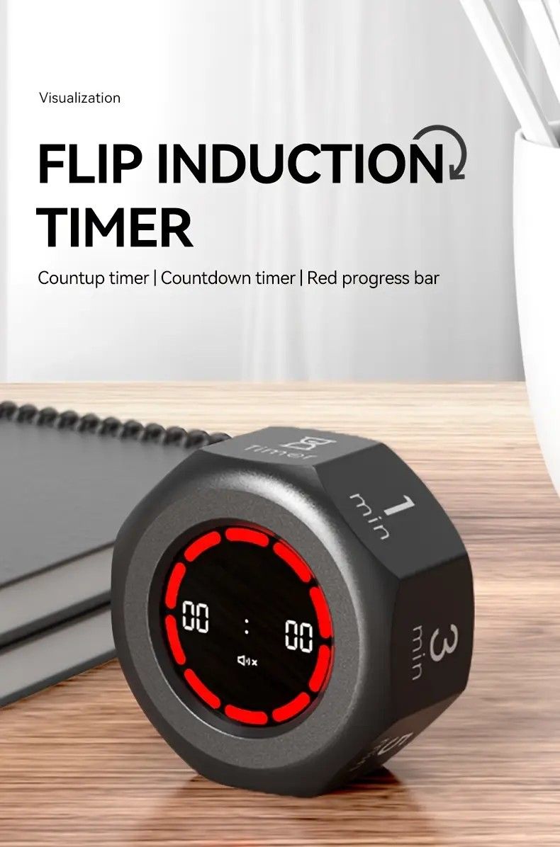 Flip to Start Timing, Efficiency Tool! 7 Presets + Visualized Progress, Gravity Sensor Timer, Universal for V1232-HPDSQ001