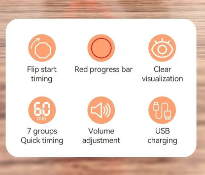 Flip to Start Timing, Efficiency Tool! 7 Presets + Visualized Progress, Gravity Sensor Timer, Universal for V1232-HPDSQ001