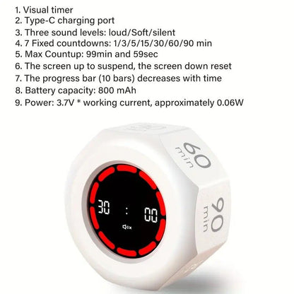 Flip to Start Timing, Efficiency Tool! 7 Presets + Visualized Progress, Gravity Sensor Timer, Universal for V1232-HPJSQ002