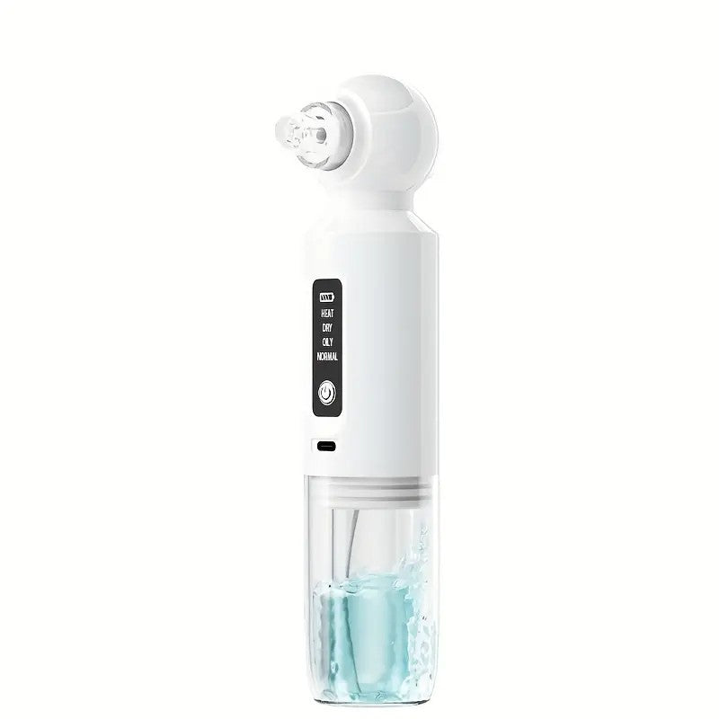 Six-head blackhead cleaner with electric vacuum suction for deep pore cleaning. USB-rechargeable mini bubble V1232-HTQJY001
