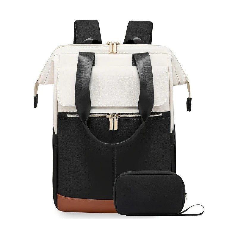 BLACK Korean-style Fashion Compact Backpack, Multi-functional & Large Capacity, Lightweight & Easy to Carry, V1232-HXJZBB001