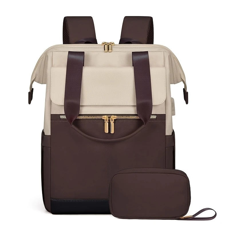 GREY Korean-style Fashion Compact Backpack, Multi-functional & Large Capacity, Lightweight & Easy to Carry, V1232-HXJZBB003