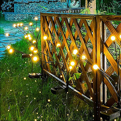 Solar Firefly Wind Light: Charges during the day, glows at night. Sways in the wind like dancing fireflies, lighting up your yard with romance./6 Lamp holder [warm light] is always on