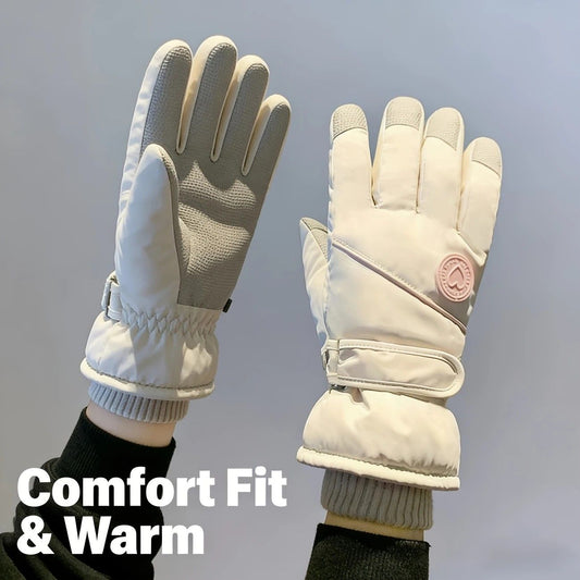 Women's Winter Thick Warm Gloves|Windproof, Anti-Slip, Touchscreen, Suitable for Skiing, Cycling, and V1232-HYST003