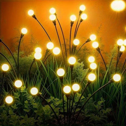 Solar Firefly Wind Light: Charges during the day, glows at night. Sways in the wind like dancing fireflies, lighting up your yard with romance./8 lamp holder [color] is always on
