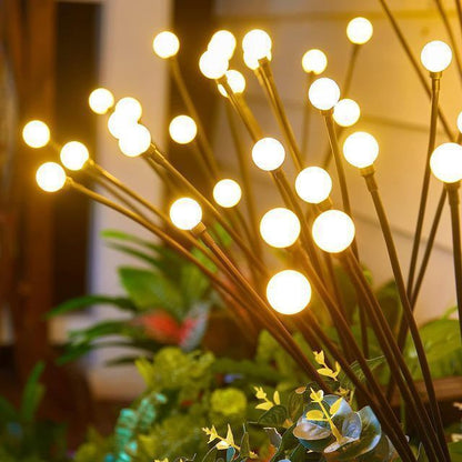 Seven Branch Solar Lily Light: Charges during the day, glows at night. Seven lilies bloom together, soft light flows like water through your garden./10 lamp holder [color] is always on