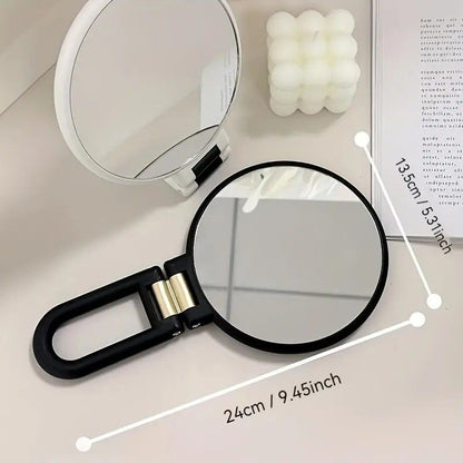 Double-sided Folding Makeup Mirror - 1X/50X Dual Magnification, 360 degrees Rotatable and Foldable for V1232-HZFDJ002