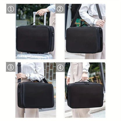 Professional Makeup Case: Flexible Zoning, Triple-tier Capacity, Your Hassle-free Travel Storage Partner. V1232-HZSNBSG001