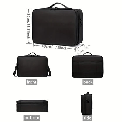 Professional Makeup Case: Flexible Zoning, Triple-tier Capacity, Your Hassle-free Travel Storage Partner. V1232-HZSNBSG001