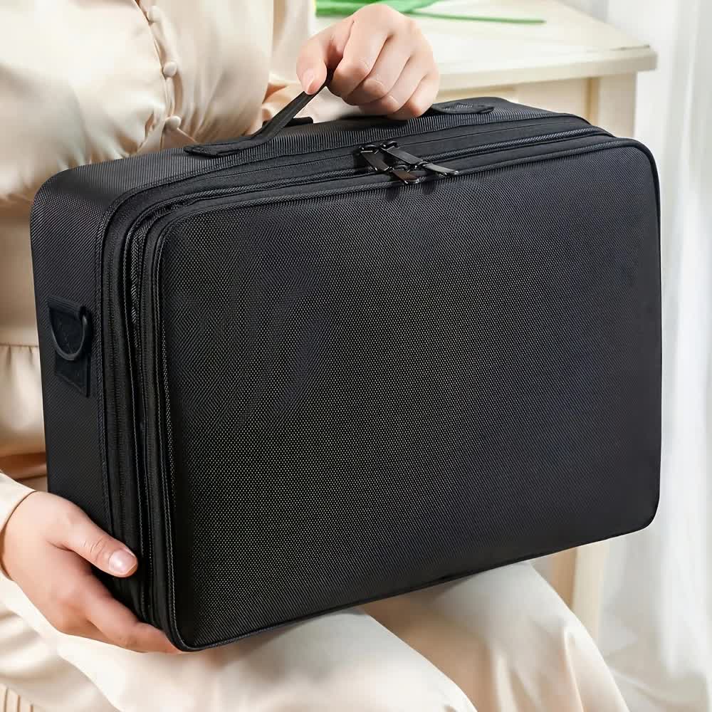 Professional Makeup Case: Flexible Zoning, Triple-tier Capacity, Your Hassle-free Travel Storage Partner. V1232-HZSNBSG001