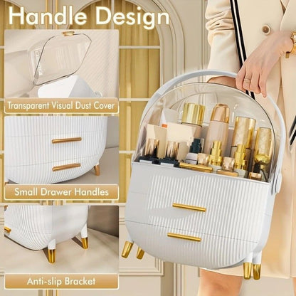 Transparent Flip-top Cosmetic Storage Box: Dustproof, Waterproof, Multi-layer Drawer Organizer, Portable V1232-HZSNX001