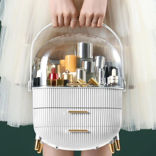 Transparent Flip-top Cosmetic Storage Box: Dustproof, Waterproof, Multi-layer Drawer Organizer, Portable V1232-HZSNX002