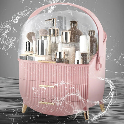 Transparent Flip-top Cosmetic Storage Box: Dustproof, Waterproof, Multi-layer Drawer Organizer, Portable V1232-HZSNX002