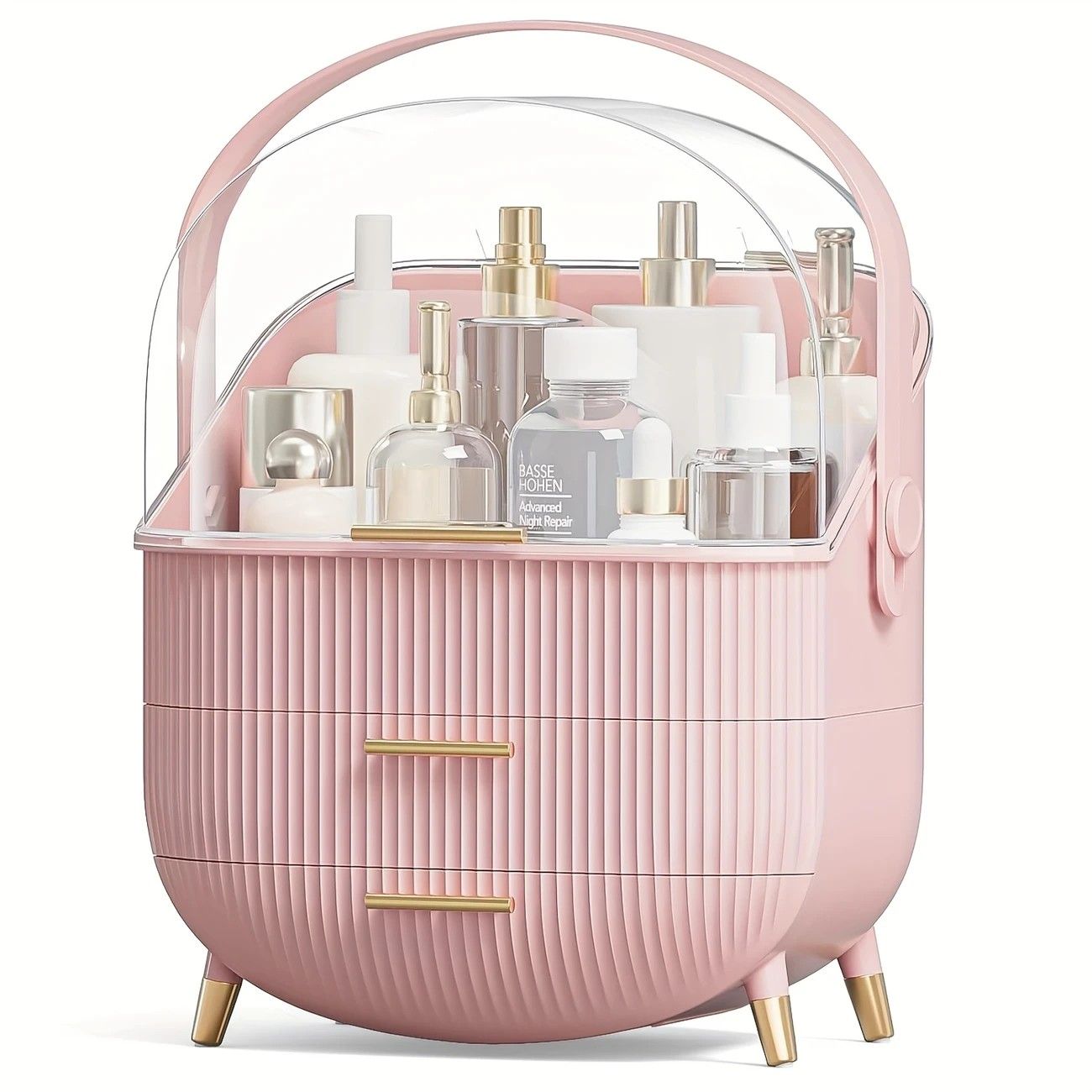 Transparent Flip-top Cosmetic Storage Box: Dustproof, Waterproof, Multi-layer Drawer Organizer, Portable V1232-HZSNX002