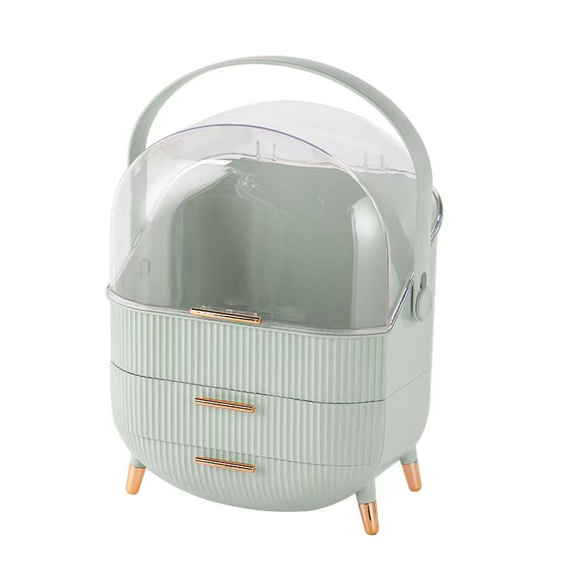 Transparent Flip-top Cosmetic Storage Box: Dustproof, Waterproof, Multi-layer Drawer Organizer, Portable V1232-HZSNX002