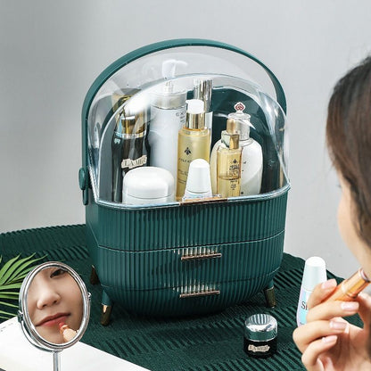 Transparent Flip-top Cosmetic Storage Box: Dustproof, Waterproof, Multi-layer Drawer Organizer, Portable V1232-HZSNX003