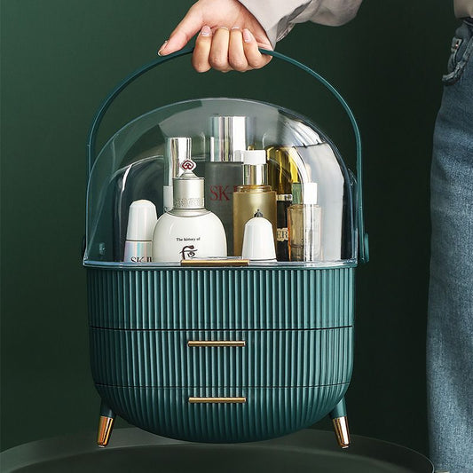 Transparent Flip-top Cosmetic Storage Box: Dustproof, Waterproof, Multi-layer Drawer Organizer, Portable V1232-HZSNX004
