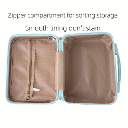 14 Inch Mini Makeup Case, Lightweight Cosmetic Travel Bag with Shoulder Strap & Zipper Closure(pink) V1232-HZXSB001