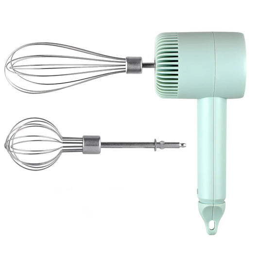 Green Wireless charging handheld mixer, 30W with three-speed settings. Dual whisk heads designed for whipping V1232-JBJ001