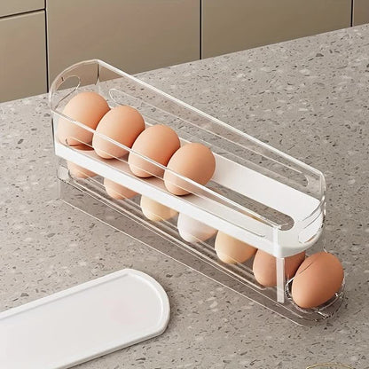 2pcs Automatic Replenishing Egg Box: Refrigerator Storage Essential, Space - saving and Easy to Access V1232-JDSNH001