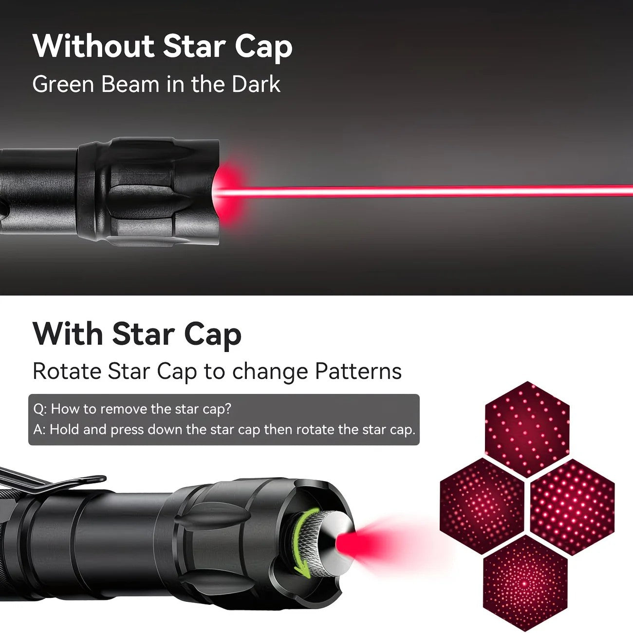 1 piece Green High-Power Green Laser Pointer, Laser Pointer for Indoor Meetings, Tactical Laser Flashlight V1232-JGB002