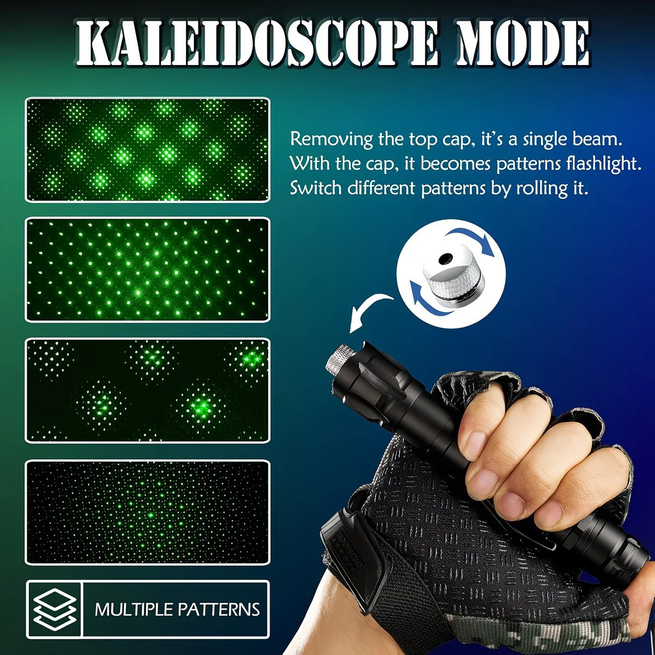 1 piece Green High-Power Green Laser Pointer, Laser Pointer for Indoor Meetings, Tactical Laser Flashlight V1232-JGB002