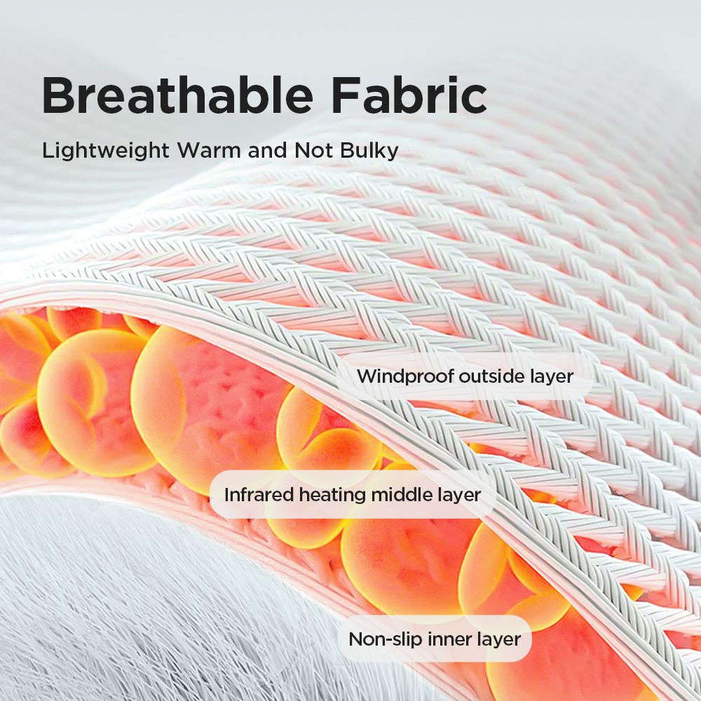 Heated Ankle Wrap with Massage - Infrared Heat Therapy, Vibration Massage, Rechargeable & Adjustable Strap | V1232-JHAMY001