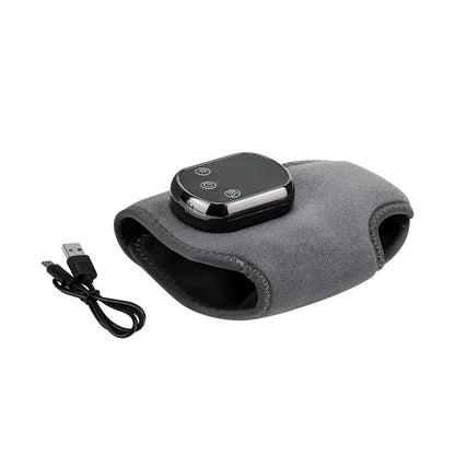 Heated Ankle Wrap with Massage - Infrared Heat Therapy, Vibration Massage, Rechargeable & Adjustable Strap | V1232-JHAMY001